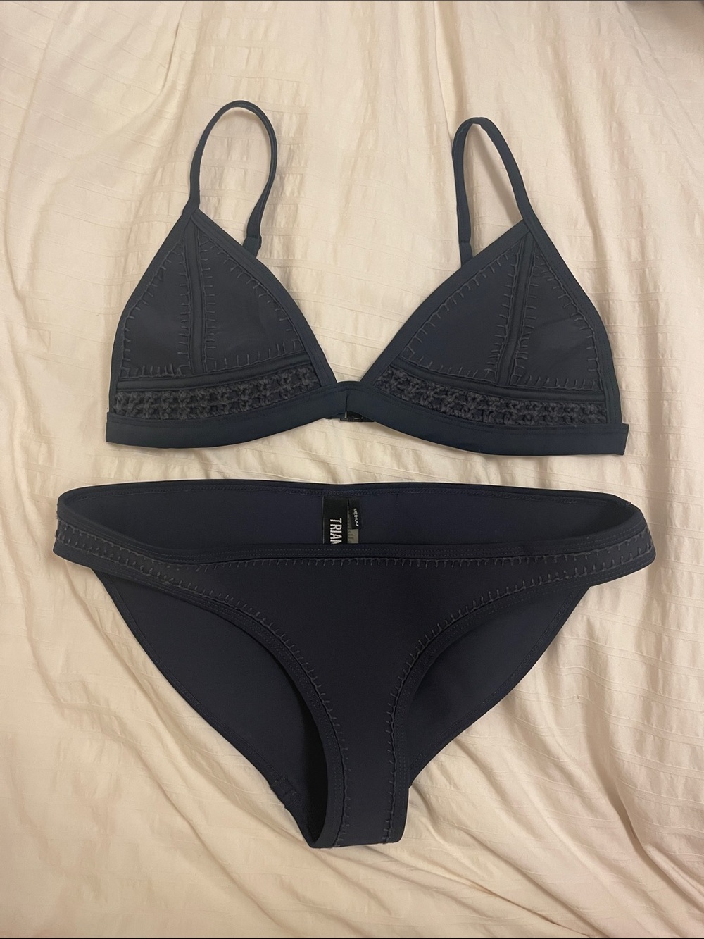 Triangl Neoprene Navy Bikini